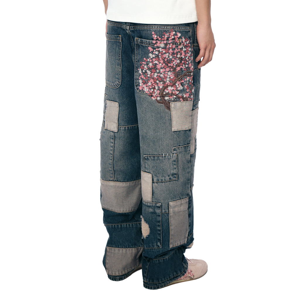 Derschutze "blossom v2" patchwork washed Denim