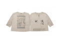 ERD Dual‑Print 3/4 Sleeve Cropped Tee